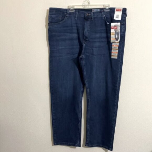 WRANGLER Men’s Relaxed Fit Straight Leg Blue Denim Jeans Size 44x30 - Picture 4 of 10